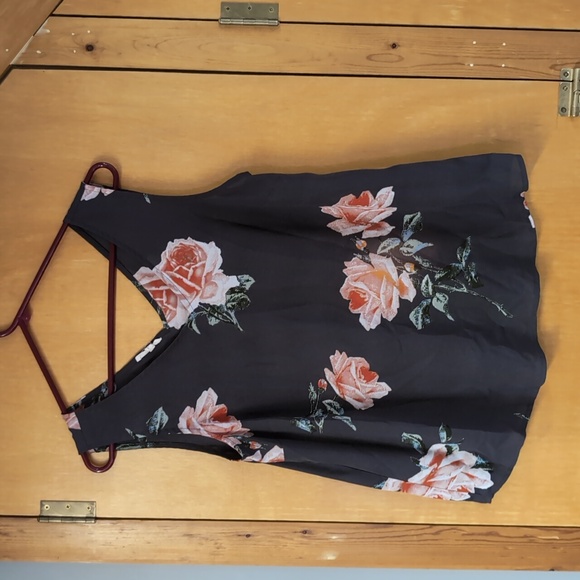 Maurice's Dark Grey Floral Top - Picture 1 of 4